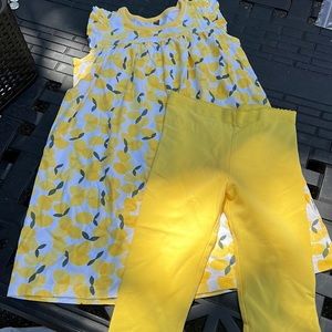 Set Of Tea Collection Lemon Dress And Leggings